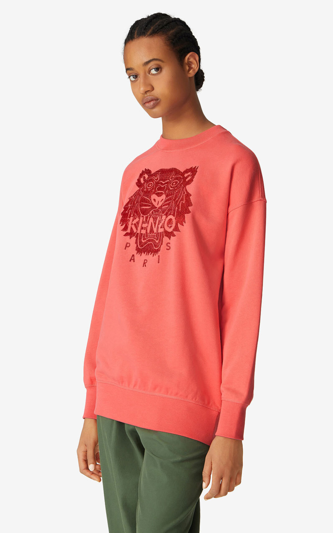 Kenzo Oversized Tiger Ženska Puloverji Rdeča SI-5894087